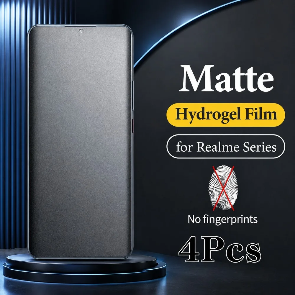 4PCS Matte Film For Realme 15 16 5G 12 12+ 13 13+ 14 Hydrogel Screen Protector For Realme 15 Pro 16 Pro 16 Pro+ 12 Pro 12 Pro+