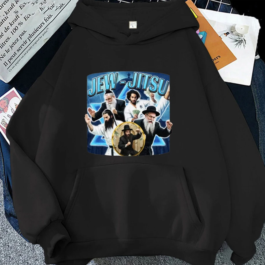 

Winter Funny Jewish-Jitsu Jewish Meme Graphic Men Woman Hoodies Vintage Y2k Oversized Casual Fashion Harajuku Y2k Unisex Tops