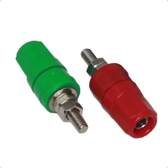 【5-1PCS】M4X36 Pure Copper Terminal 4MM Banana Jack Socket 20A Binding Post Banana Plug Connector Black Red Blue Green Yellow