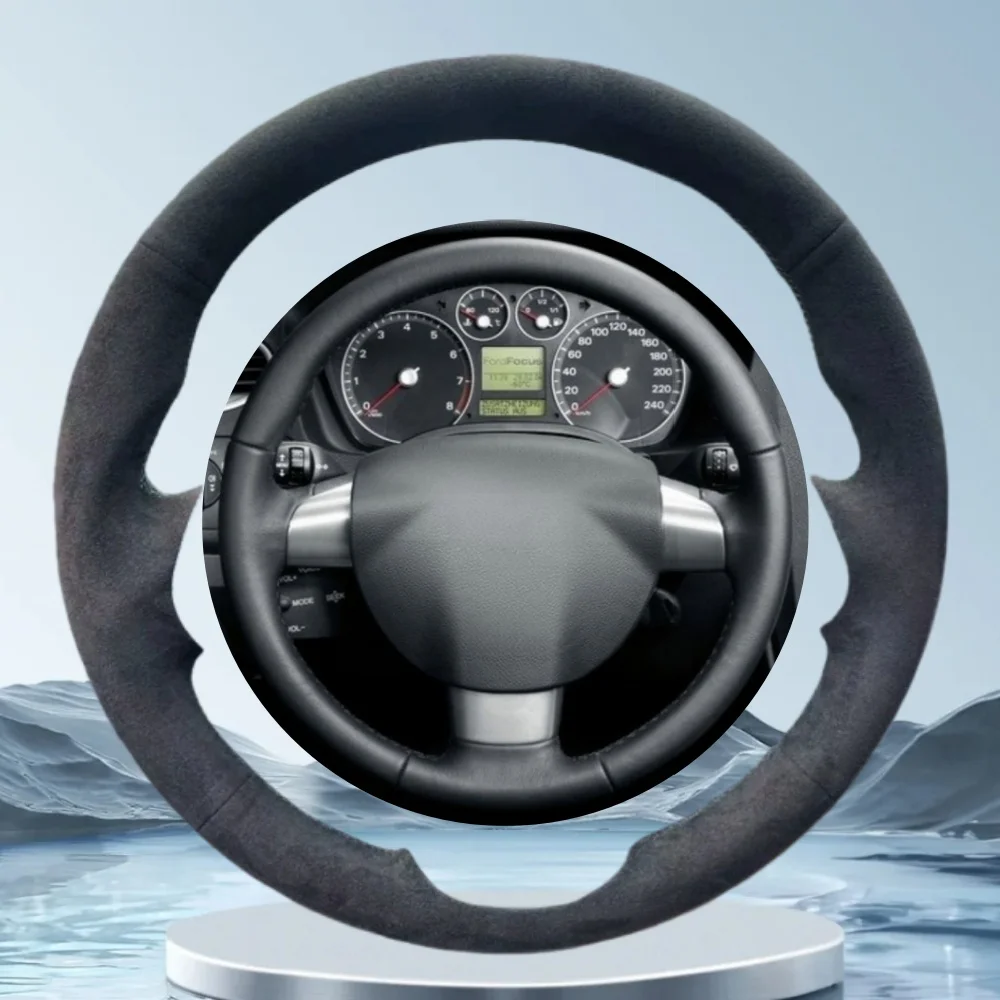 

Customization Car Steering Wheel Braid Cover For Ford Focus 2 2005-2011(3-Spoke) Hand Sewing Suede Car Interior Accessories