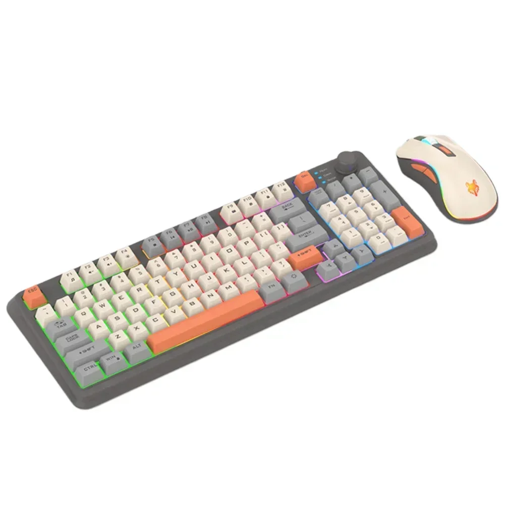 K82 Mechanische Gaming-Tastatur, RGB-Licht, Gamer-Tastatur, 94 Tasten, USB-Anschluss, Hotswap-Tastatur mit Kabel für Notebook, Laptop, Desktop