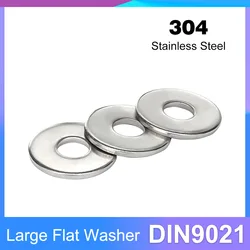 304 Stainless Steel Washer M3 M4 M5 M6 M8 M10 M12 M14 M16 M18 M20 M22 M24 Large Flat Washer Big Plain Gasket DIN9021