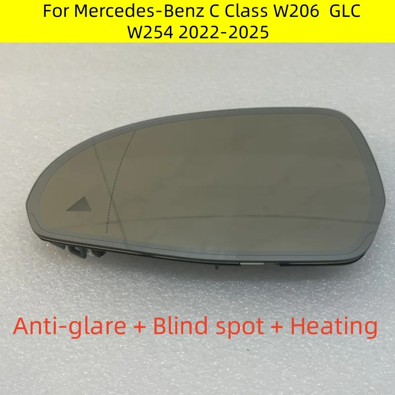 

For Mercedes-Benz C Class W206 2022-2025 GLC W254 High quality Car Dimming Heated Blind Spot Warning Rear Mirror White Glass New