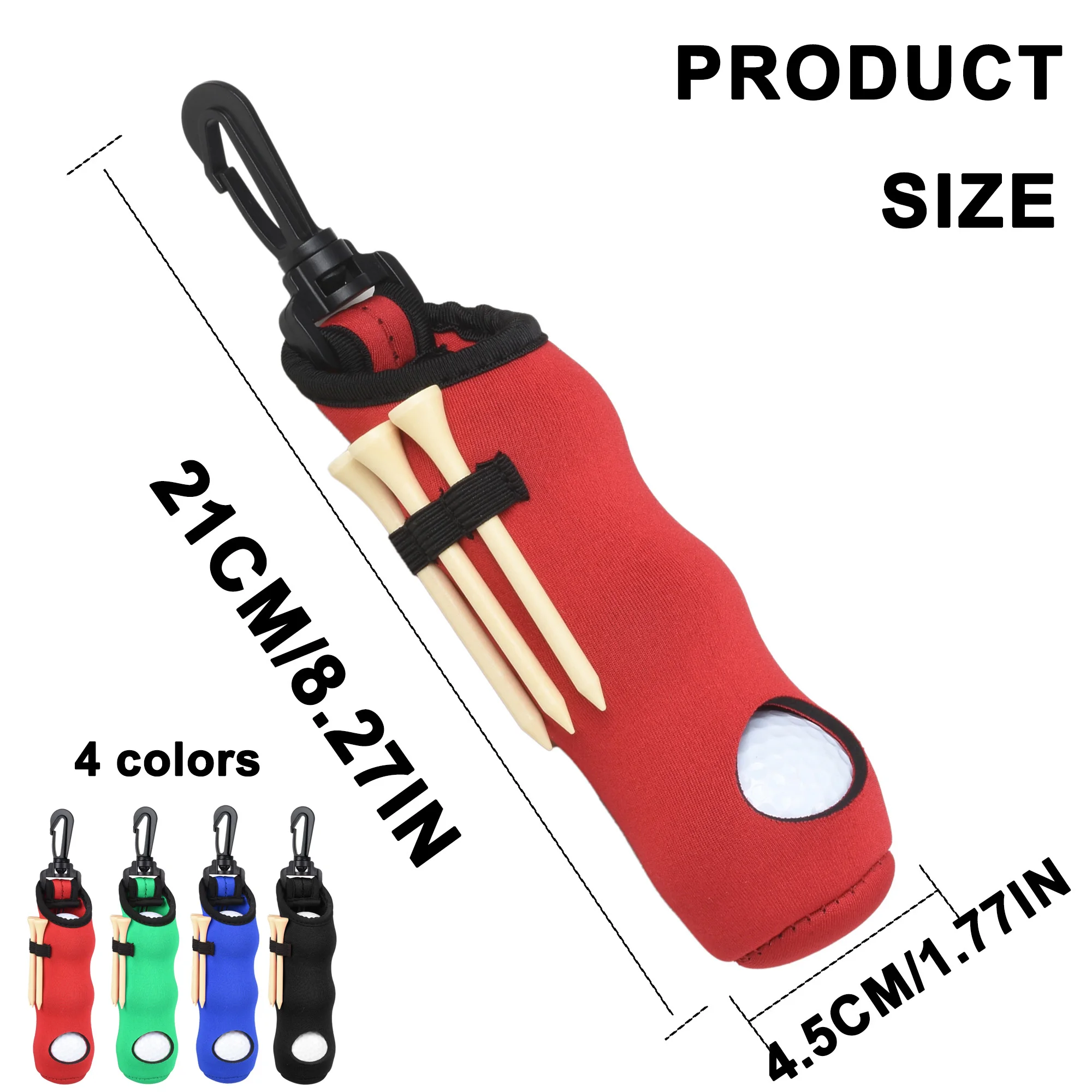 Golf Tee Halter Neopren Golf Ball Tragetasche Tasche Golf Ball Halter Schlüsselbund Gürtel Clip Golf Geschenke Zubehör