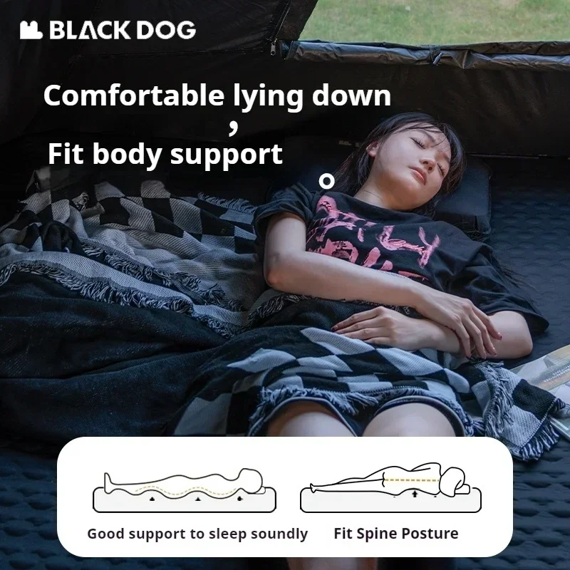 Naturehike BLACKDOG Inflatable Mattress Outdoor Ultralight Self-inflating Sleeping Bed Portable Camping Air Bed Automatic Mat