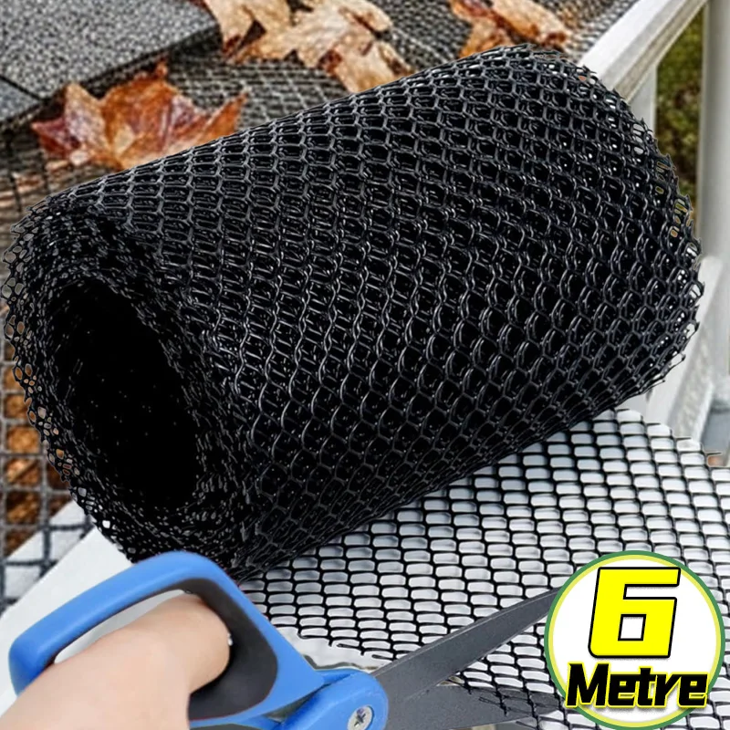 

Anti Clogging Gutter Guard Mesh Net Leaf Filter Strainer Roll Eaves Protector Cover Garden Roof C-Shape Fix Stems Holder Bracket