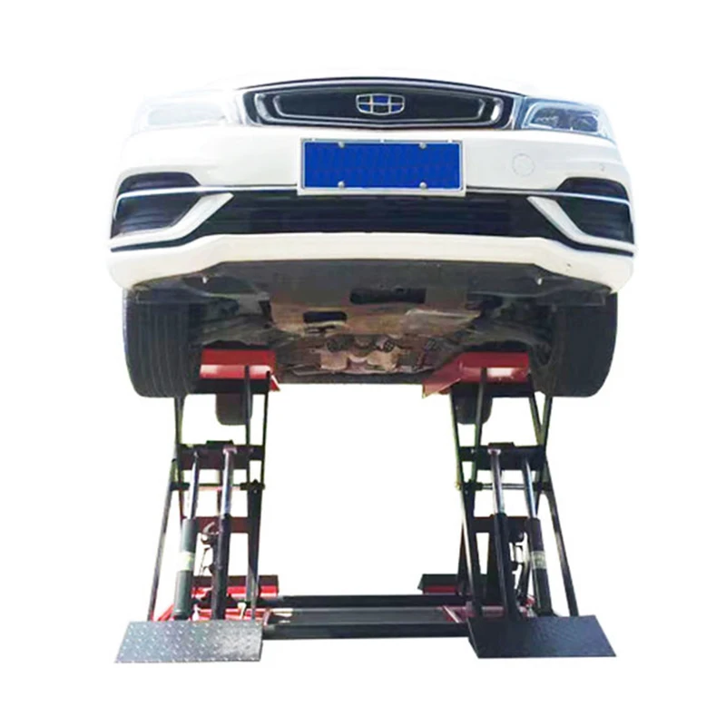 1.2M/1.4M/1.6M 4000KG Mobile Scissor Car Lift Four Cylinder Hydraulic Lifting Machine For Sale