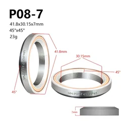 MTB Road Bicycle Headset Bearings 1.5 1 1/8inch 45/36 Angle Bicycle Part 38/39/41/44/49/52mm Repair Steel Bike Accessories