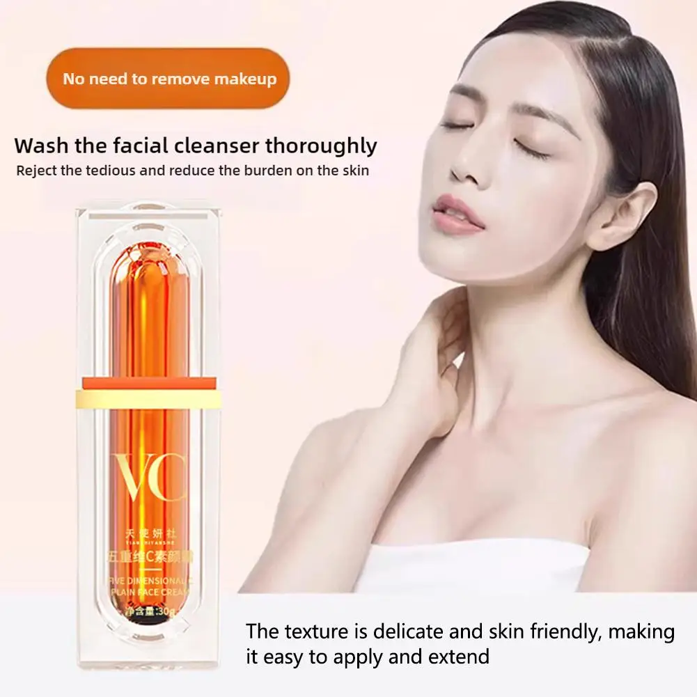 30 جرام فيتامين C كريم وجه تبييض VC لون البشرة حتى الجلد كسول الرعاية مكافحة ماكياج ترطيب الشيخوخة مرطب كريم مستحضرات التجميل E3X8 #4