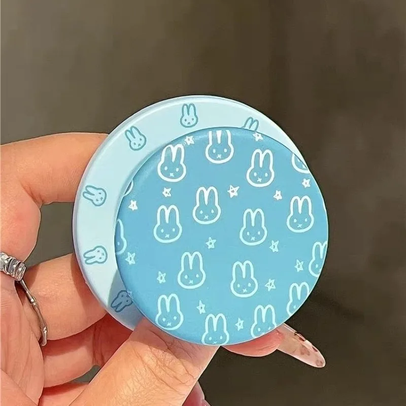 Miffy Rabbit Kawaii Anime Cartoon Graffiti light blue Miffy Frosted Ultra thin Magnetic holder mobile phone case For 17 pro 16