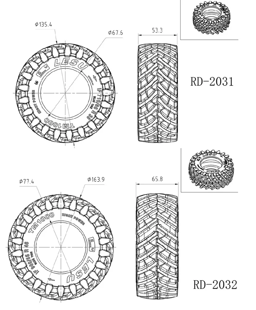 예비 부품 LESU 1/14 RC 유압 트랙터 AOUE 1050 자동차 차량 모델 용 고무 뒷바퀴 타이어 타이어 액세서리
