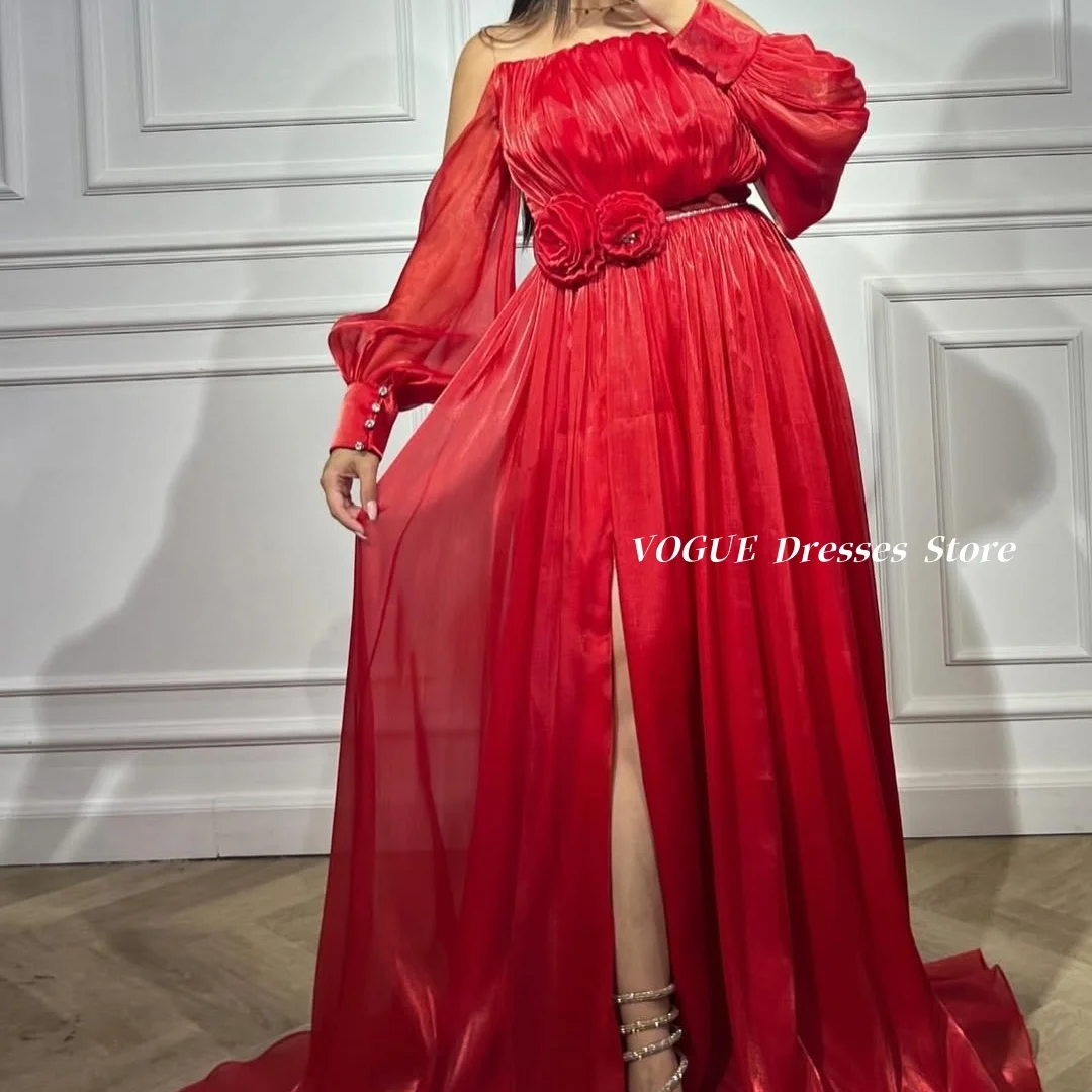

Prom Dresses for Women 2025 Off Shoulder Taffeta Evening Dresses with Slit فساتين للمناسبات الخاصة فساتين سهرة Customized