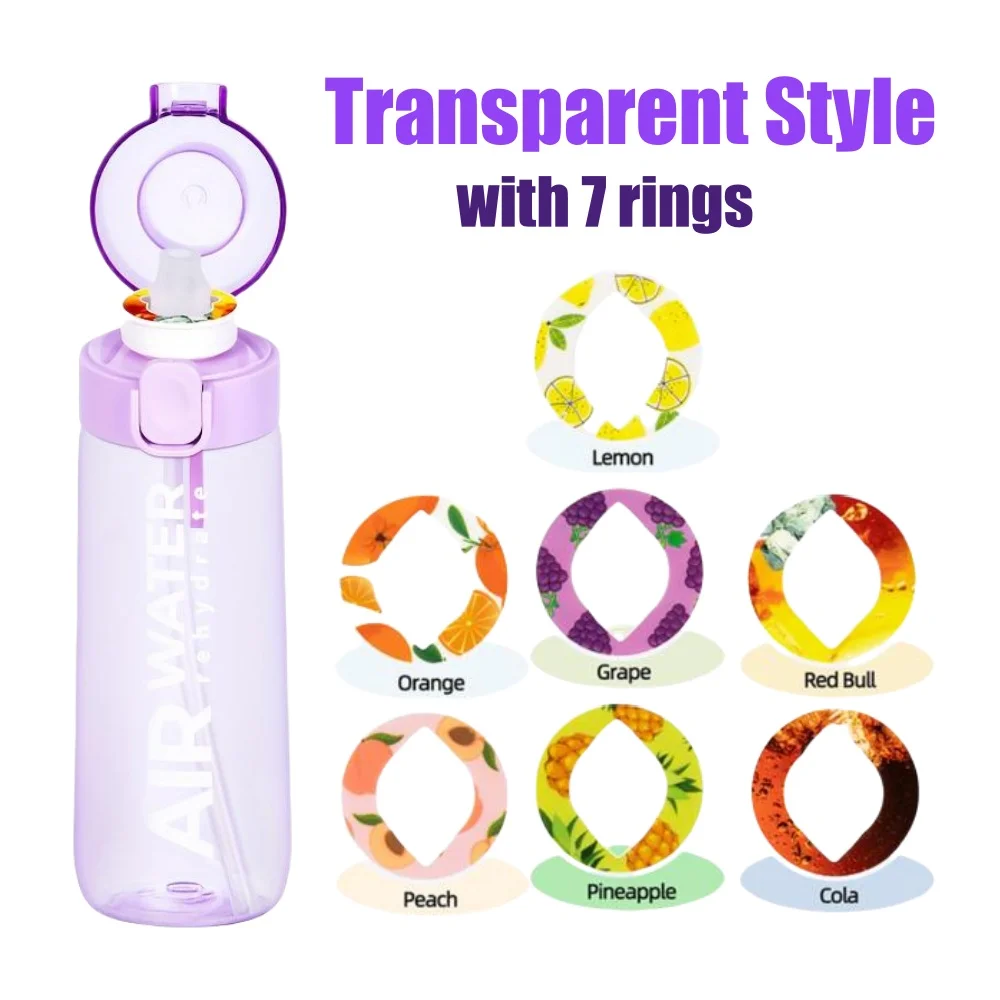 750 ml / 25 oz waterfles met fruitsmaak 0 suiker 0 calorieën sportdrinkbeker met 7 fruitpods ideaal voor fitnesssporten buiten