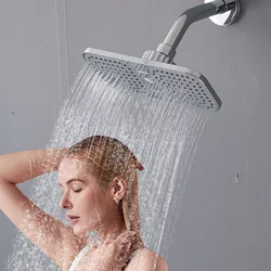High pressure rain shower head with high flow rain shower head - luxurious modern appearance - pressure boost