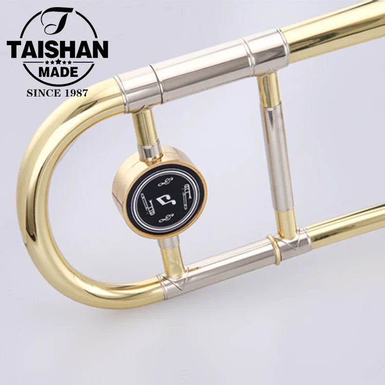 Popular bB tone Gold Lacquer Tenor Trombone With Brass Bell