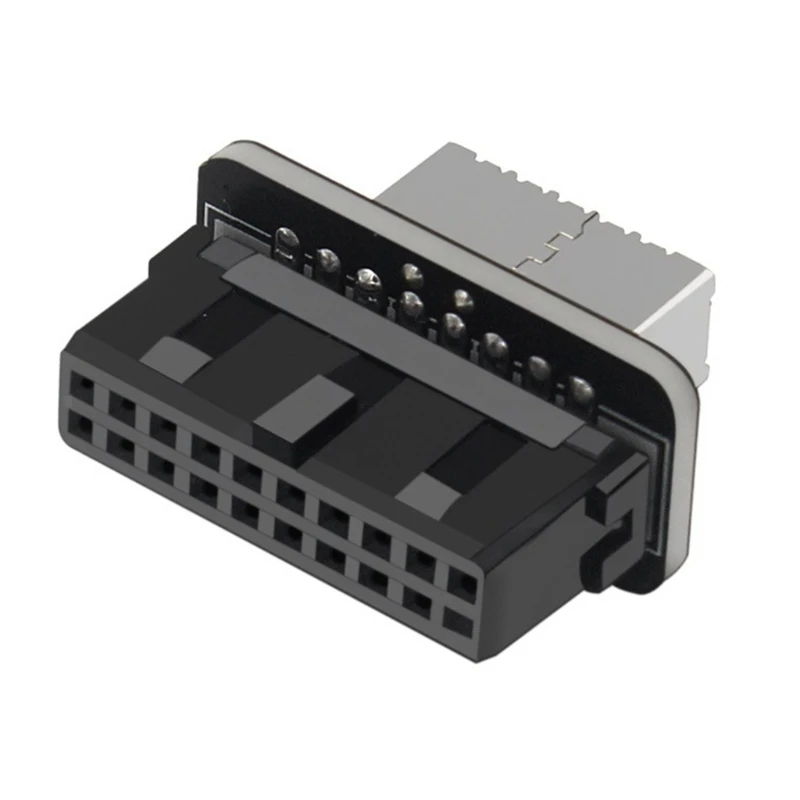 RGEEK USB3.0 19P 20P-유형 E 어댑터 USB3.0 19PIN 인터페이스 수직 설치 PC 데스크탑 컴퓨터 액세서리용 90 회전