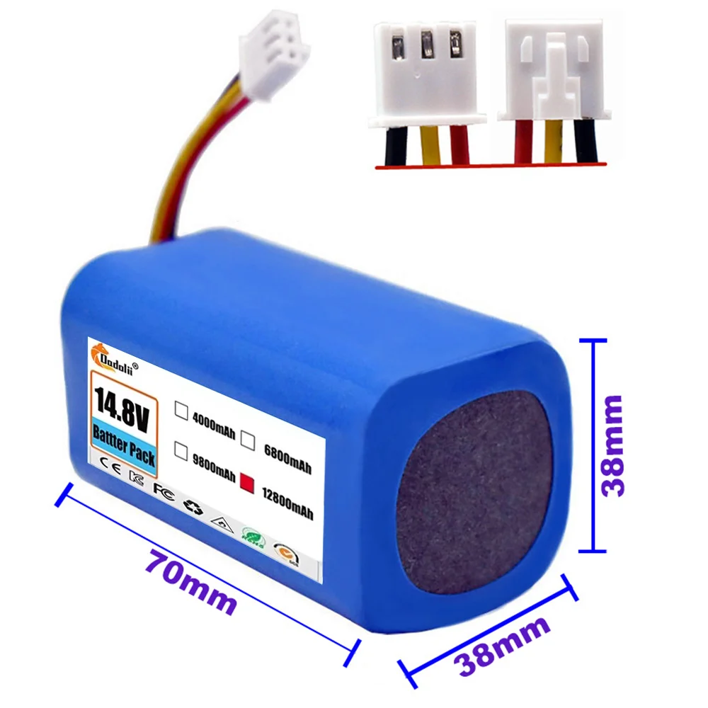 14.4V 12800mAh 18650 li-ion battery For LIECTROUX C30B XR500 E30 For PROSCENIC 800T 830P 820P 820T 820S Robot Vacuum Cleaner