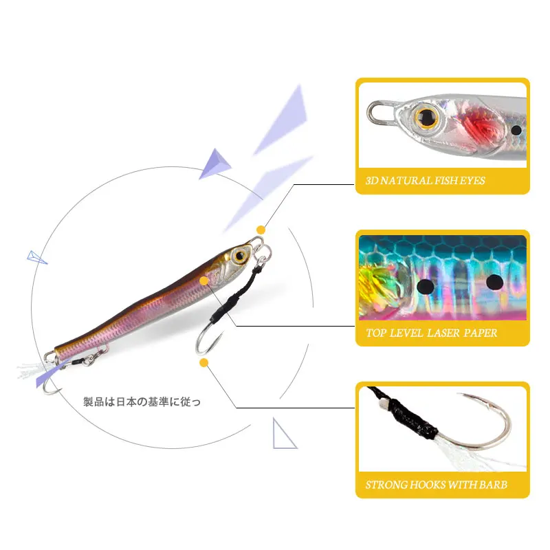 Magic Works Fishing New 2024 15G 20G 30G 40G 80G 100G Metal Jig Fishing Goods Jig For Sea Fishing Lures Fishing Equipment Jigs