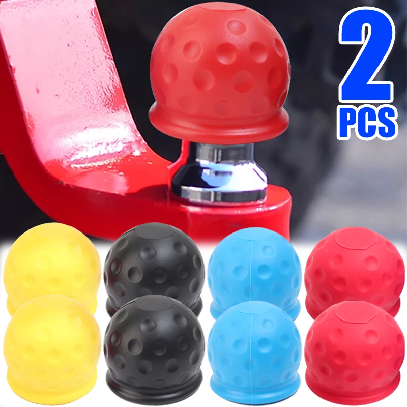 Couvercle de boule de remorquage en caoutchouc pour remorque, capuchon de protection universel pour voiture, camion, remorque, étanche à la poussière, accessoires multicolores, 1/2 pièces