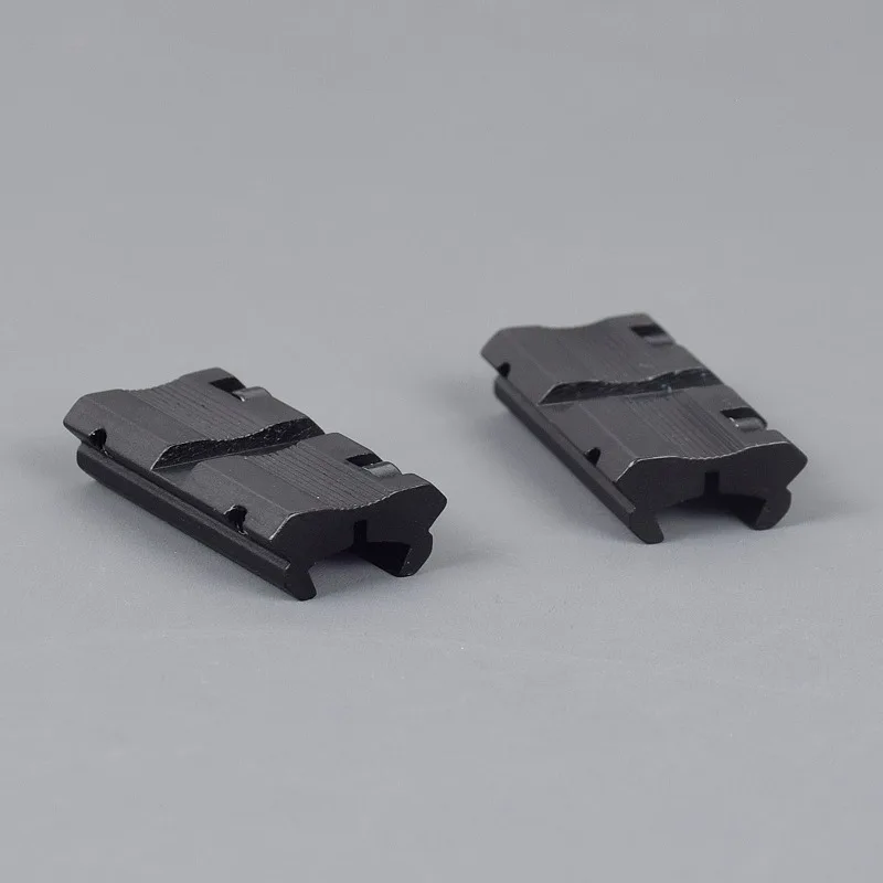 2pcs Low Profile Converter 11mm to 20mm  / 22mm Scope Ring Mount Adapter For Dovetail Weaver Picatinny Rail Hunting Accessory