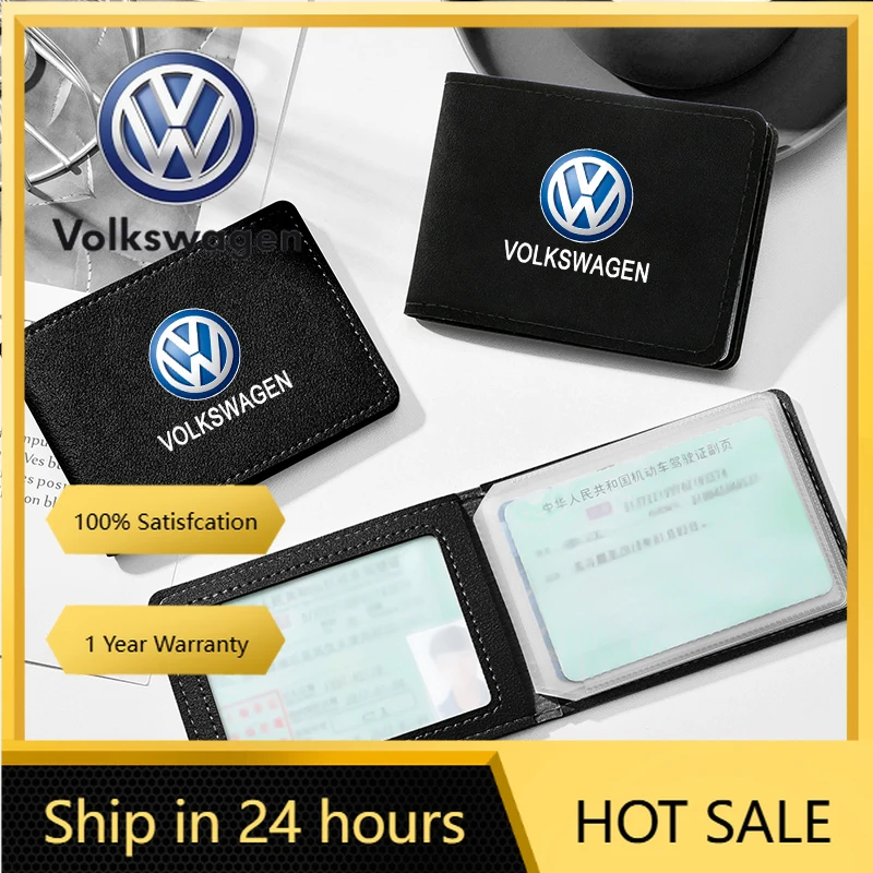 

Новые держатели для чашек 2026, чехол для водительских прав, замшевый чехол для документов с защитой от меха, держатель для кредитных карт для Volkswagen Polo