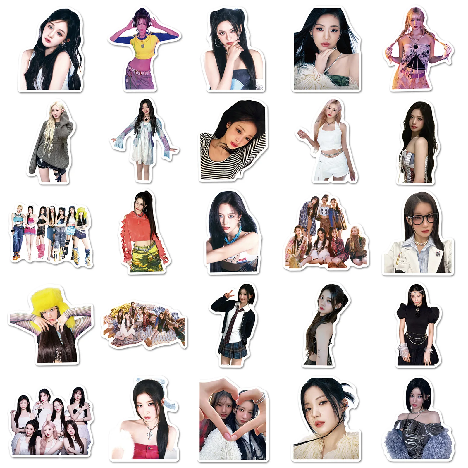 50 個ベイビーモンスター落書き韓国ガールグループスター装飾水カップ携帯電話ケースラップトップ防水ステッカー子供のおもちゃ