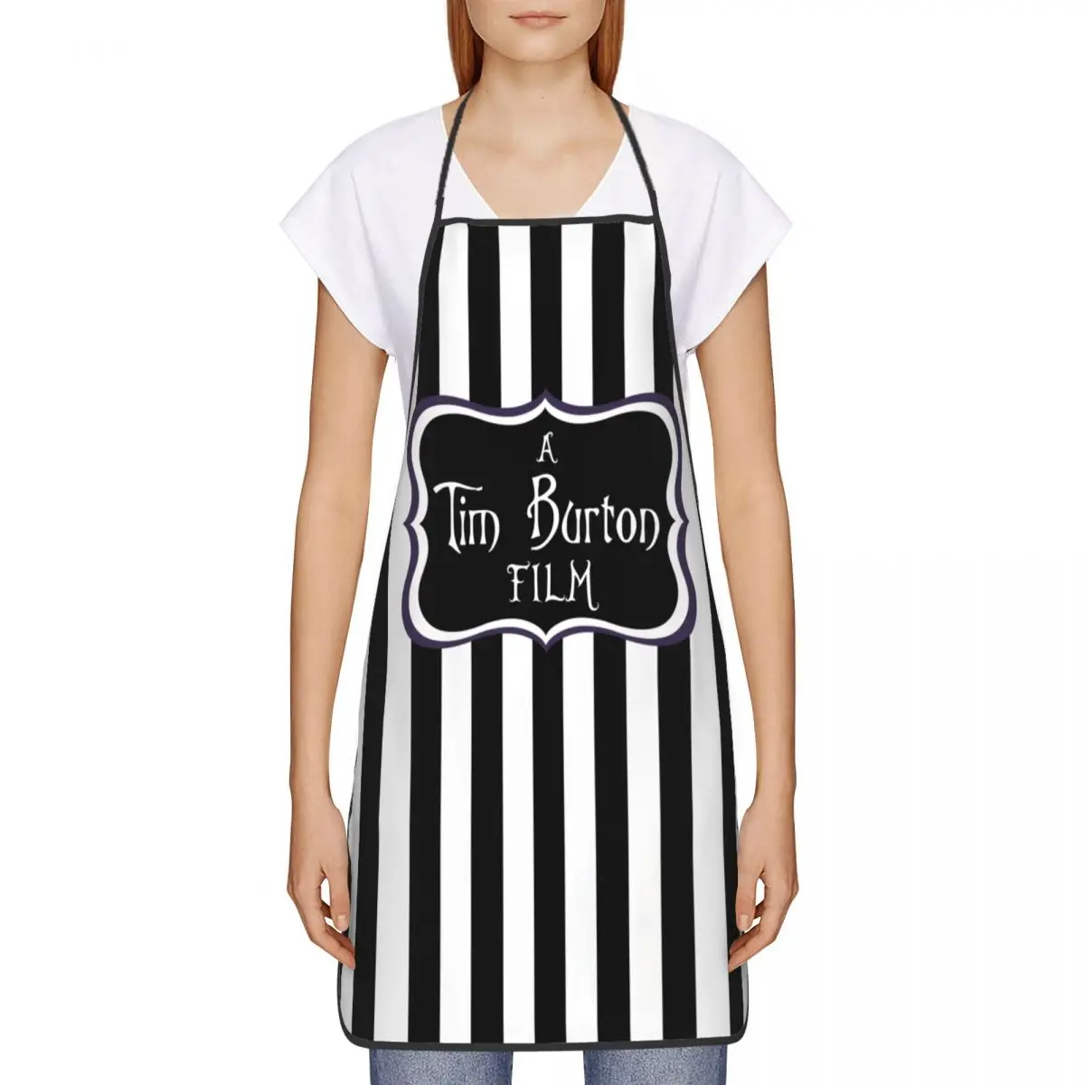 Unisex A Tim Burton Film Kitchen Chef Cooking Baking Apron Women Men Horror Fantasy Movie Tablier Cuisine for Gardening