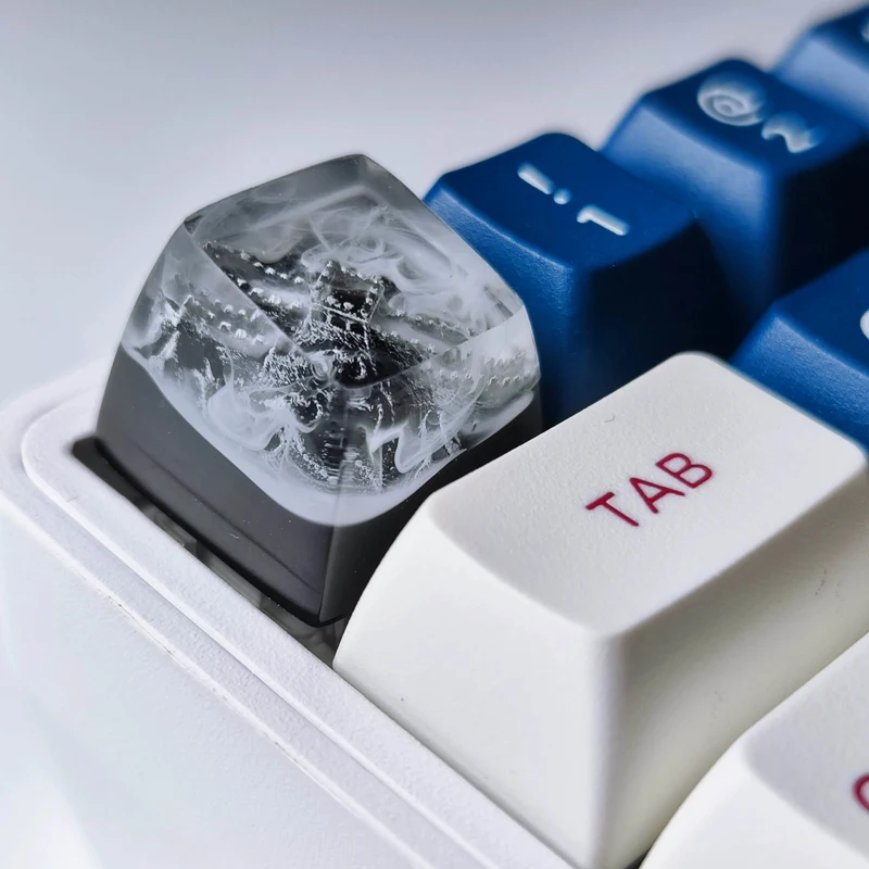 

Snow Mountain Great Wall Ancient Architecture SA Transparent Key Cap Black and White Cross Axis Mechanical Keyboard Key Cap