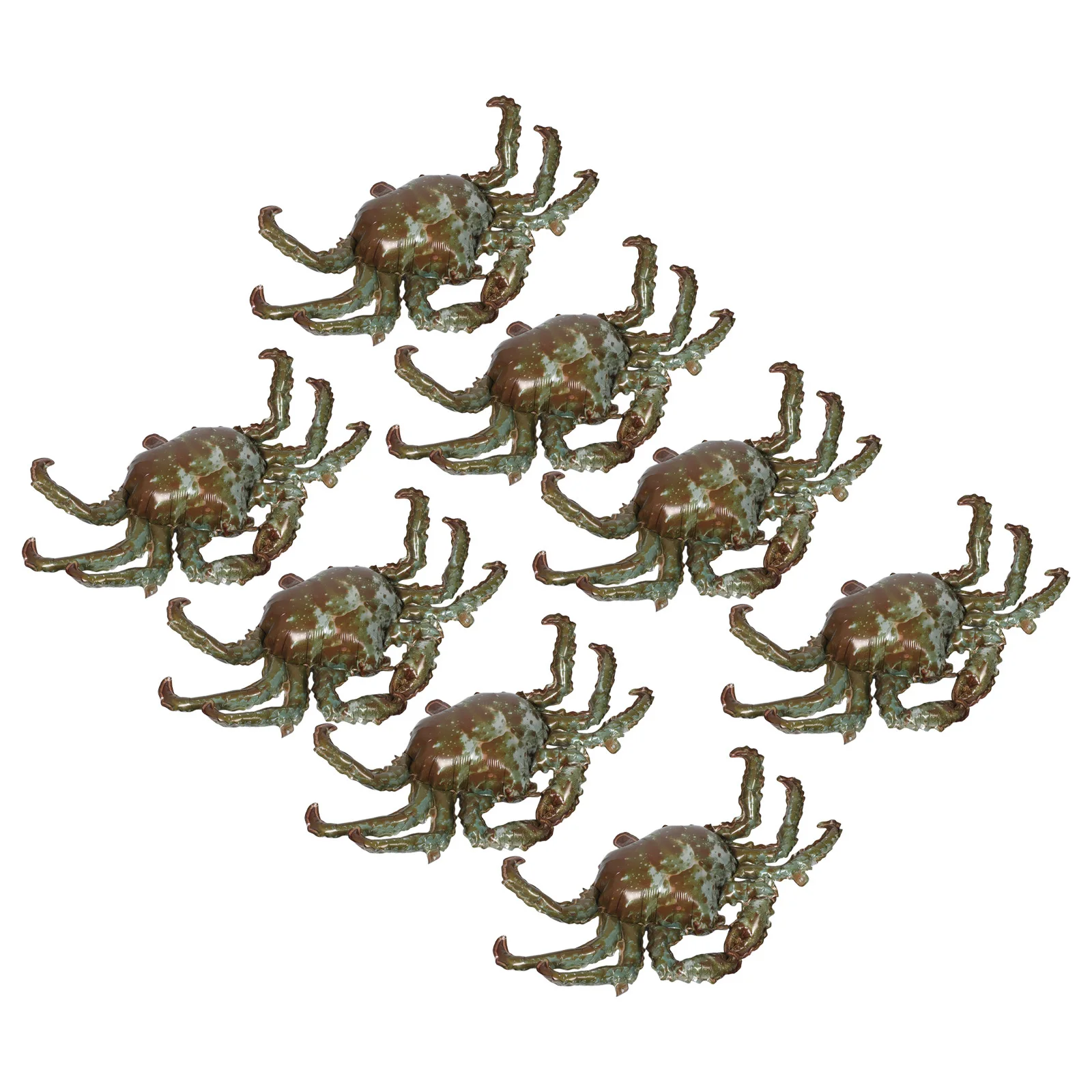 

8pcs Crab Shaped Foil Balloons Realistic King Crab Design Inflatable Party Decor For Birthdays Festivals Aluminum Film Balloon