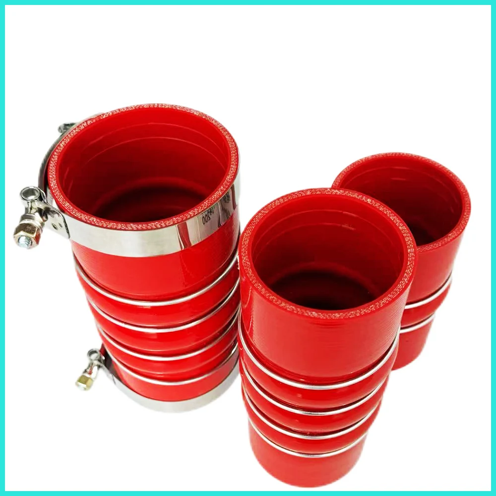 Red universal silicone hose camel hump intercooler reinforced car high temperature  silicone hose ID: 45,~ID110mm L:100~300mm