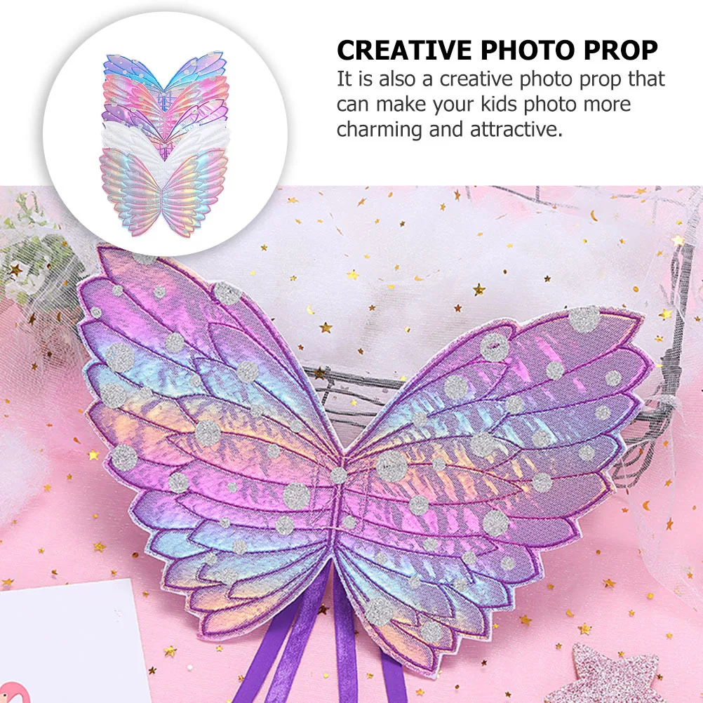 5 szt. Dziecięce Skrzydła Wróżki Metaliczne Skrzydła Motyla Akcesoria do Kostiumów Rekwizyty Cosplay na Imprezy Akcesoria do Kostiumów