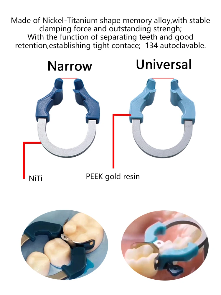 

Dental Matrix Bands Clip NITI Matrix Clamp Ring Clamp Sectional Contoured Matrices Dentist Tool