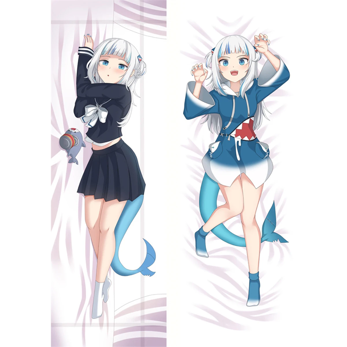 

Sexy Customize Hugging Body Pillowcase Anime Cosplay Dakimakura Pillows Case Otaku VTuber Gawr Gura Cover