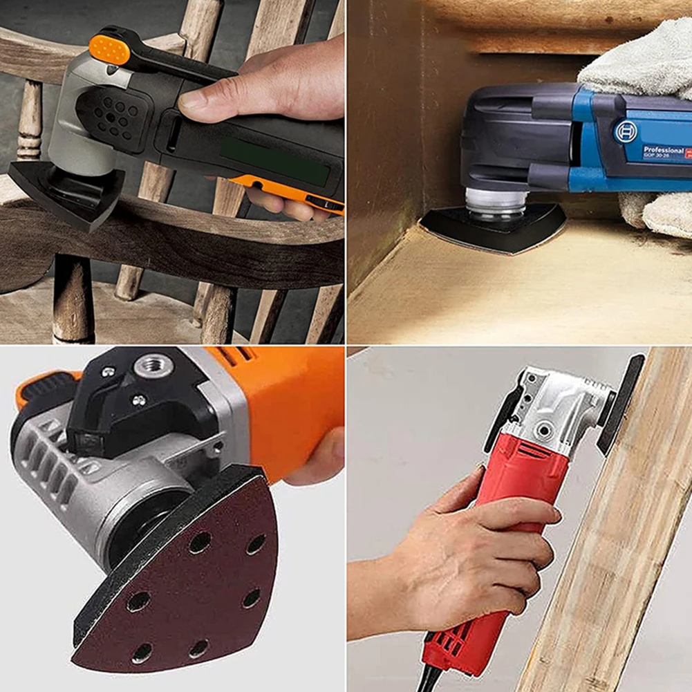 4PCS Oscillating Multitool Sanding Pads 80*80*80mm Plastic Sanding Pads For Wood Metal Palstic Sanding Power Tool Parts