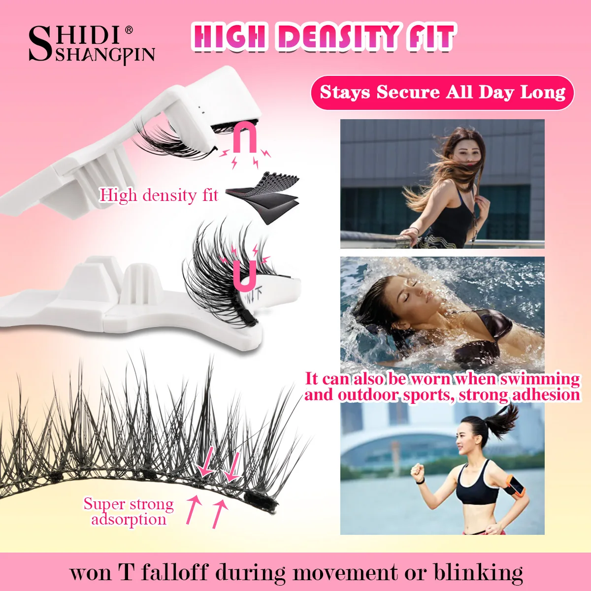 1Pair 3D Magnetic Lashes Kit Soft Natural Fluffy Reusable Faux Mink Eyelashes NO Glue Needed False Cilios Makeup Tools Mix Style