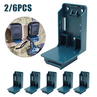 Hot 2/6PCS Power Tool Battery Mount Holder 2 IN 1 Tool Holder For Makita Battery Tool Storage Rack Bracket With Screws DIY