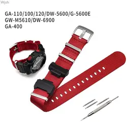 Nylon Replacement Watchband for Casio G-Shock GA-110/100/120/150/200/400 GD-100/110/120 DW-5600 GW-6900 Bracelet Strap Band