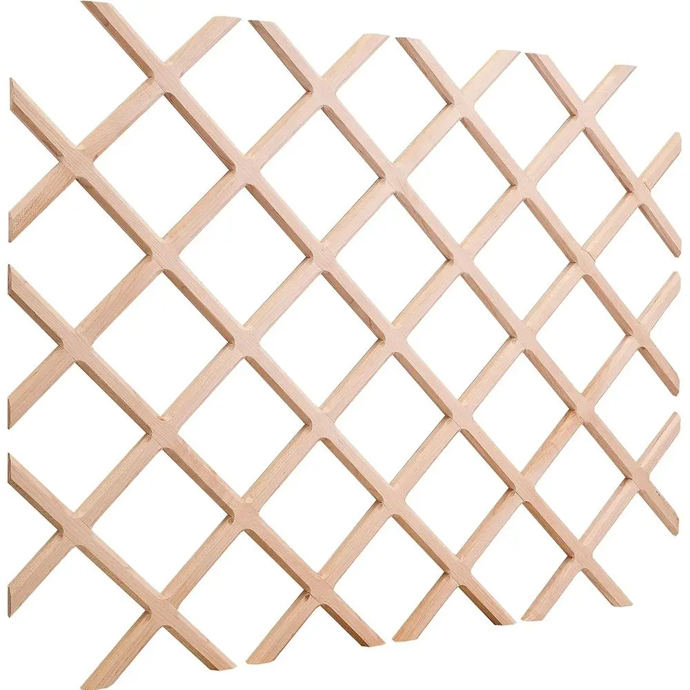 

Oak Wine Lattice Rack with Beveled Edges