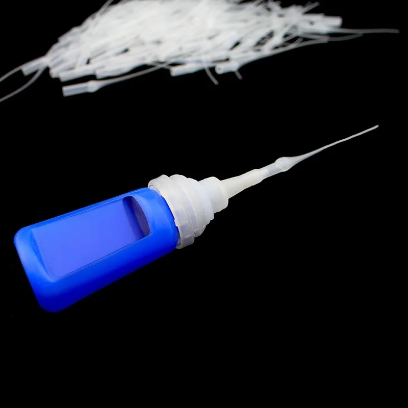 50/500PCS Handmade Filling Adhesive Infusion Micro Dropper Plastic Glue Extension Precise Glue Application Dropper Nozzle