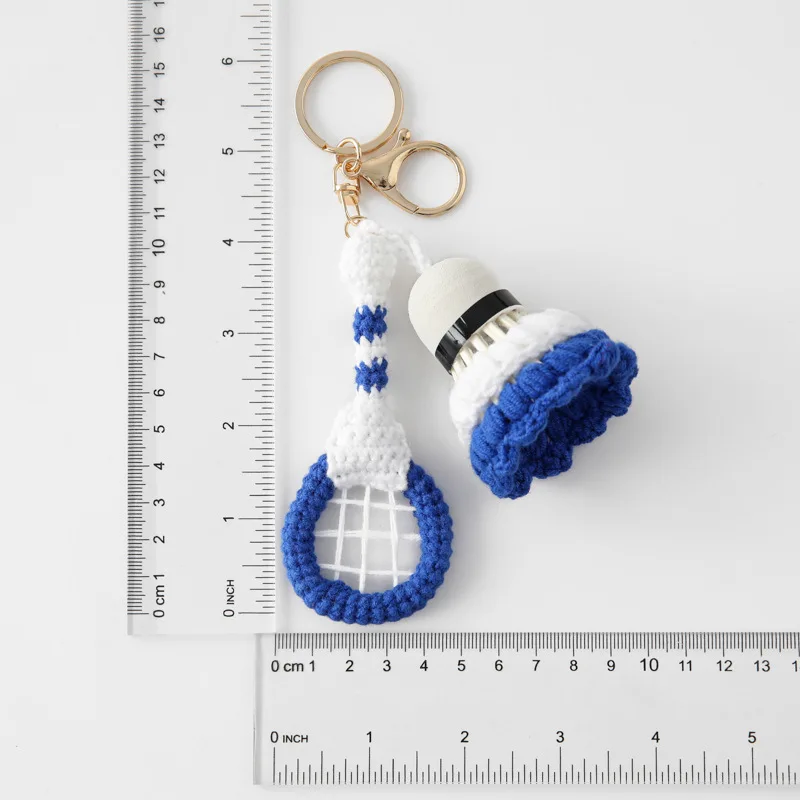 Colorful Rainbow Color Badminton Keychain Funny Hanging Badminton Bag Pendant Backpack Decor Creative 3D Printing Keyring Gift