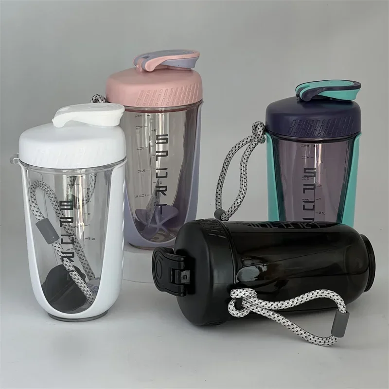 590 ml Mixer-Shaker-Flasche mit Schneebesen aus Kunststoff, BPA-frei, aus Kunststoff, Protein-Shakes, auslaufsicher, für Puder, Workout, Fitnessstudio, Sport