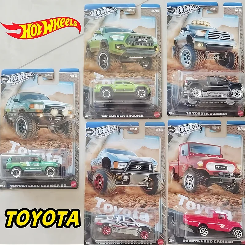

Новые Hot Wheels Gdg44, стандартная серебряная этикетка высокого стандарта, крышка пикапа Toyota, имитация коллекции, модель автомобиля из сплава, игрушка, подарок на день рождения для мальчика