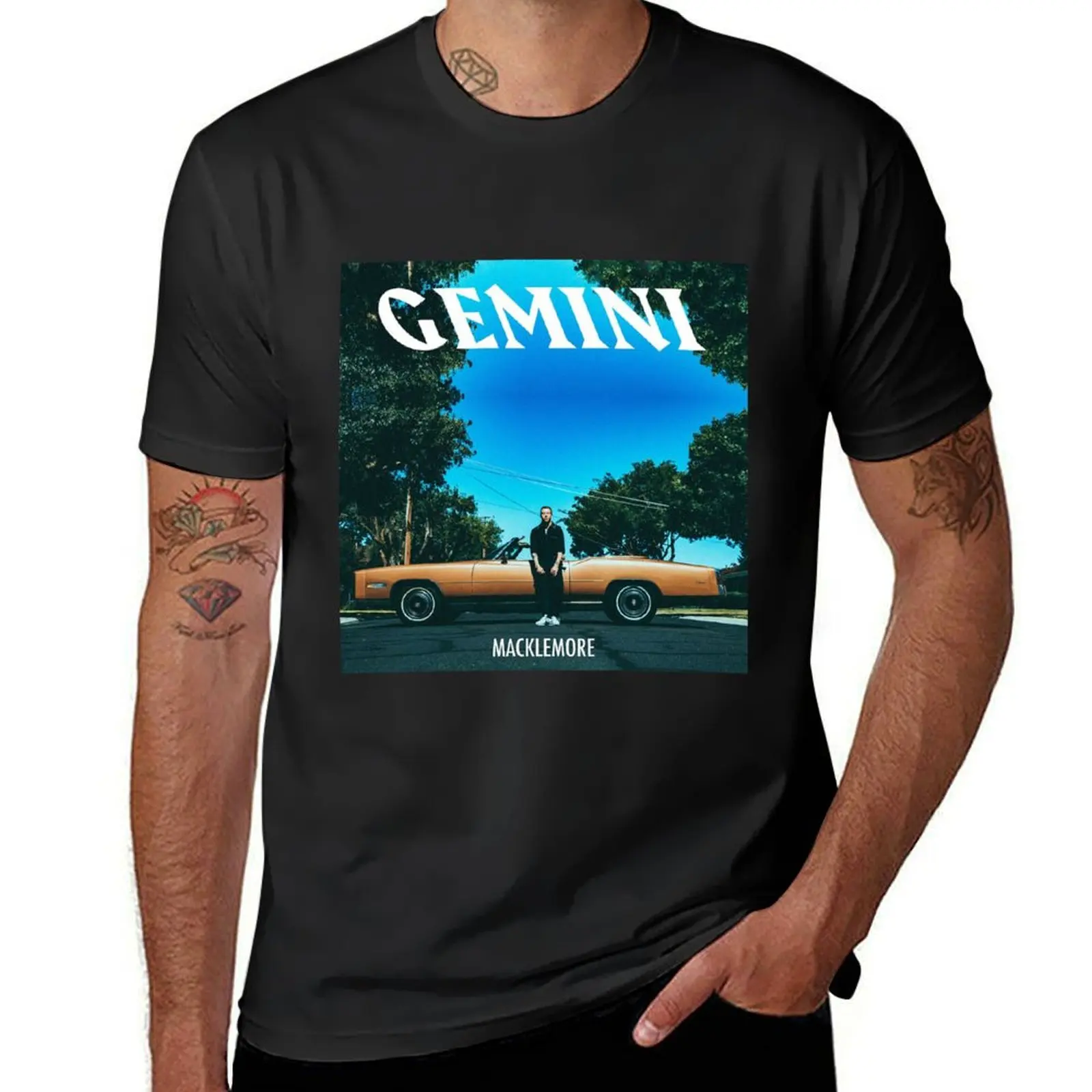 Macklemore & Ryan Lewis gemini T-Shirt sweat funnys summer clothes heavyweights mens graphic t-shirts big and tall