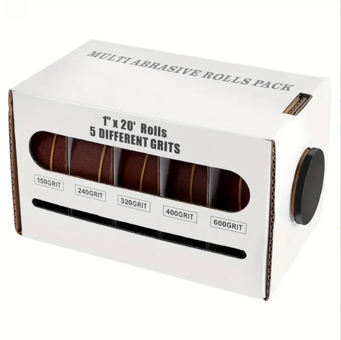 Five-axis Sanding Belt Cassette with Removable Hand-torn Soft Cloth Diamond Sanding Cloth Roll Metal Glass Woodworking Sandpaper