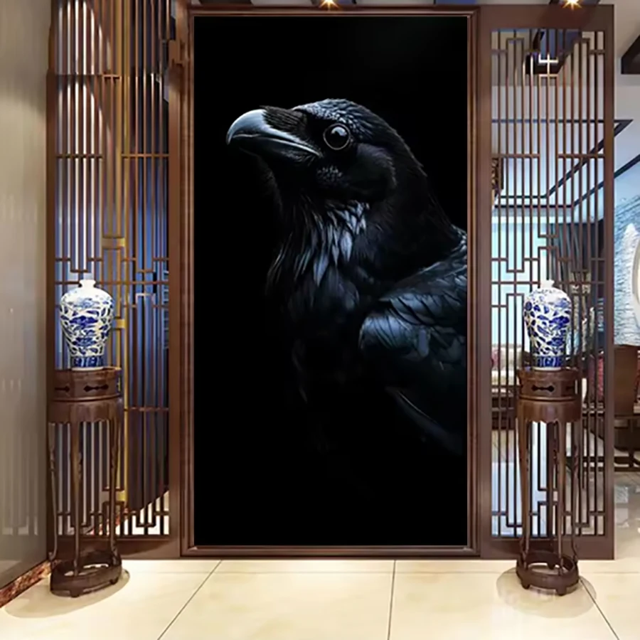5D Diamond Painting Kits For Adults Beginners Crow DIY Diamond Art Kits With Tools Full Square Round Drill Diamond Dots Crafts