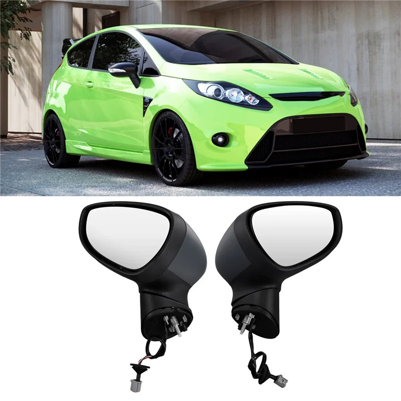 ABTD-1Pair Car Outside Door Rearview Mirror For Ford Fiesta 2009-2017 Mk7 Mk8 2008-2013 Side Door Mirror With Turn Signal