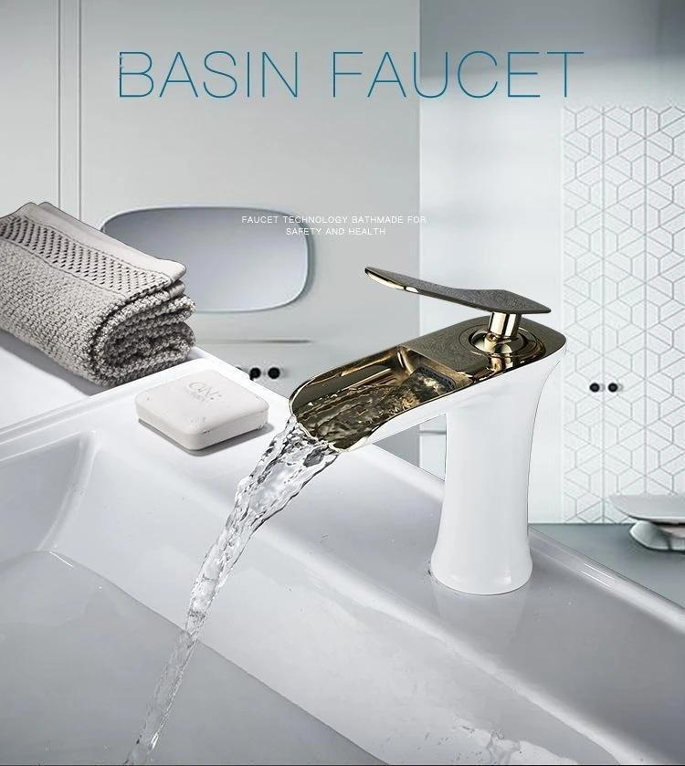 

Европейский длинный стиль, креативный смеситель, водопад, умывальник для ванной комнаты, латунь