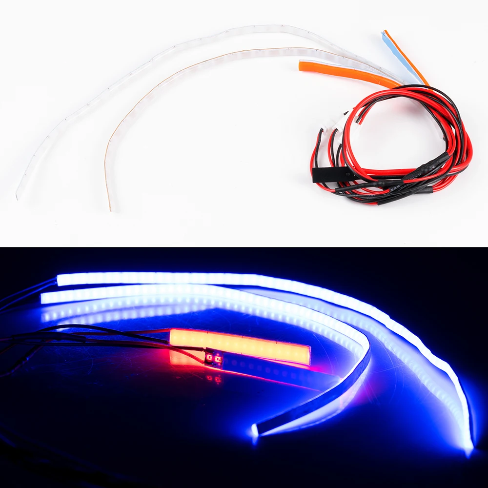 MIBIDAO 스포트라이트 헤드라이트 테일라이트 풀카 LED 라이트 스트립 1/8 RC카 ARRMA Infraction BLX 3S 버기 업그레이드 부품