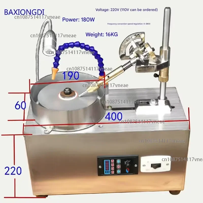 Multifunctional   Stainless Steel Gemstone Faceting Lapidary Grinding Machine 110V/220V Speed Control Vibratory Bowl