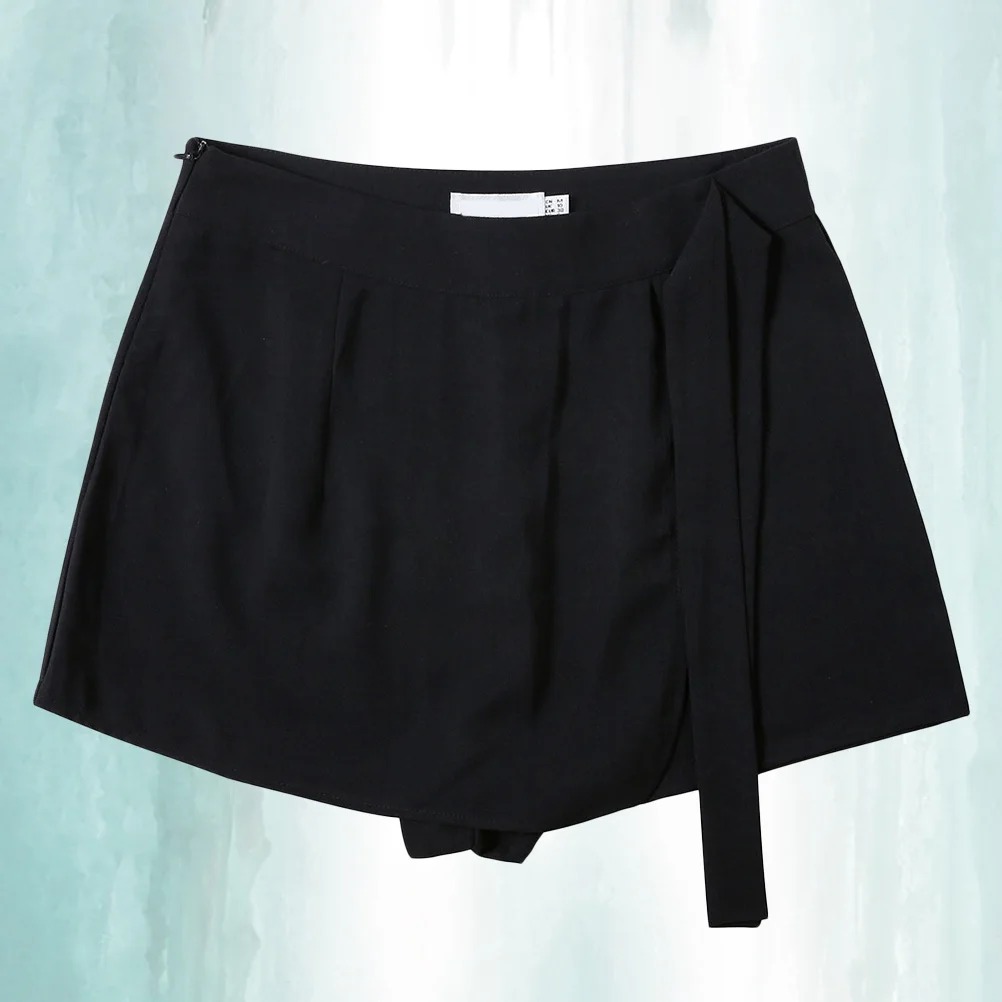 

1Pcs Comfortable Durable Pantskirt Skorts for Spring Summer Ladies Girls Slimming Design All Match Divided Skirt S Black